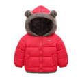 Miniatyrbilde 1 av 5: Baby vinter tykk varm jakke Sherpa Fleece hettejakke red 110cm