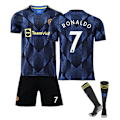 Miniatyrbillede 1 af 3: Cristiano Ronaldo #7 Cr7 21-22 Manchester fodboldtrøjesæt XL