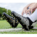Miniatyrbilde 4 av 5: Fotballsko for menn Voksen Yttersåle for barn Sklisikker unisex joggesko Black 41