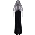 Miniatyrbillede 3 af 8: Hotel Elf 4 avis cosplay brudekjole Halloween avis bryllup Sort M
