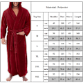 Pikkukuva 3 / 3: Sovkläder Huvfickor Varmare Herr Nattlinne Vinterbadrock wine red xl