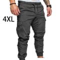 Pikkukuva 4 / 5: Miesten taskuhousut Rento joustavat string-muoti pitkät housut Grey 4XL