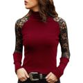 Miniatyrbild 9 av 10: adies Womens Stretchy Slim Fit T-Shirt Plain Shirts Tops Black L