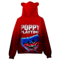 Miniatyrbillede 3 af 3: Poppy Playtime Huggy Wuggys Kids Cat Ear Hoodie Træningsdragt Toppe B 120cm