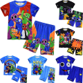 Pikkukuva 3 / 3: 2kpl Kid Pyjama Roblox Rainbow riends T-paita Shortsit Yöasut F 150cm