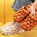 Miniatyrbillede 3 af 10: EVA Foam Soft Slippers Herre Dame Svømmetøfler Net Hjemmesko grønne green 24cm (37-38)