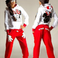 Miniatyrbillede 1 af 4: Mickey Mouse Kvinder Søde træningsdragter Memory Cartoon Suits Red XL