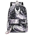 Pikkukuva 1 / 5: USB -reppu teini-ikäisille opiskelijoille Venom printed nauhalla (2-125) Starry Sky-2