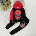 Pikkukuva 2 / 3: Lapset Poika Spiderman Urheiluvaatteet Huppari Huppari Housut Puku Puku Vaatteet Black 4-5 Years