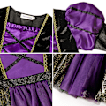 Miniatyrbillede 6 af 8: Halloween Cosplay Fest Kostume Heks Magisk Kjole Med Hat 120cm 110cm