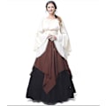 Pikkukuva 2 / 2: Romanttinen keskiaikainen renessanssin goottilainen cosplay-retro mekko brown XXL