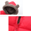 Miniatyrbilde 3 av 5: Baby vinter tykk varm jakke Sherpa Fleece hettejakke light green 90cm