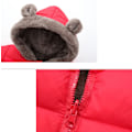 Miniatyrbillede 4 af 5: Baby vinter tyk varm jakke sherpa fleece hættefrakke red 100cm