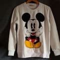 Dam öt Mickey Commuter All-match tröja Långärmad topp White S