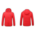 Miniatyrbilde 1 av 3: Oppvarmet jakke, Vinter utendørs Varm elektrisk oppvarming Coat, 8 varmesoner Red XL