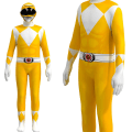 Miniatyrbild 2 av 3: Vuxna barn Power Rangers Mighty Morphin Cosplay Jumpsuit Party Fin kostym Yellow 170