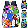 Pikkukuva 1 / 5: Rainbow Friends -reppu isokokoinen reppulaukku koululaukut lapsille tytölle pojalle C