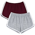 Miniatyrbillede 5 af 5: 2-pak bomuldssportbyxor Yoga Dans Sovbyxor Kortbyxor sommar atletiske shorts(L)