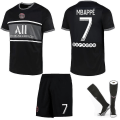 Pikkukuva 1 / 2: Jalkapallosarjat Jalkapallo Jersey Training T-paitapuku 21/22 New Season Par 21 22 PSG Mbappe 7 Kids 22(120-130)