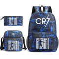 Pikkukuva 1 / 5: Trendikäs Cr7 3-osainen reppu Mochila Student Capacity