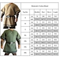 Pikkukuva 2 / 2: Miesten keskiaikainen puku Cosplay Party Renaissance Tunika Viking Knight Pirate Vintage Warrior -hitsat Black S