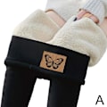 Miniatyrbillede 10 af 11: Kvinder Vinter Tykke Leggings Bukser Fleece Foret Termisk Stretchy BLACK L