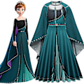 Miniatyrbilde 1 av 5: Ny Frozen Princess Anna Cosplay Kappekjole Kostymeantrekk Barn Jenter Fancy Dress 5-6 Years