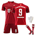 Miniatyrbillede 1 af 3: FC Bayern München Fodboldsæt til børn Fodboldtrøje Træningstrøjedragt 21/22 - Lewandowski/Sane/Muller W Lewandowski Home 16 (90-100cm)