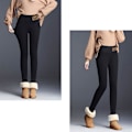 Miniatyrbillede 11 af 11: Kvinder Vinter Tykke Leggings Bukser Fleece Foret Termisk Stretchy BLACK L
