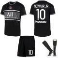 Miniatyrbilde 1 av 2: Fotballsett Fotballdrakt Trenings-T-skjortedrakt 21/22 Ny sesong Par 21 22 PSG Neymar JR 10 Kids 18(100-110)