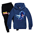 Miniatyrbillede 1 af 3: Børn Drenge Sonic The Hedgehog Hættetrøje Toppe+ Bukser Suits Træningsdragt navy blue 140cm