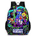 Pikkukuva 2 / 5: Rainbow Friends -reppu isokokoinen reppulaukku koululaukut lapsille tytölle pojalle A
