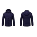 Miniatyrbilde 3 av 4: Oppvarmet jakke, Vinter utendørs Varm elektrisk oppvarming Coat, 8 varmesoner Blue L