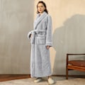 Pikkukuva 1 / 6: Vinterbadrock Långärmad Varm Fluffig nattlinna Fleeceklänning grey XL