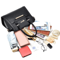 Miniatyrbilde 9 av 11: Crossbody-vesker i skinn for kvinner Classic Tote Daily Portable Svart 27x13x21cm/10.63x5.12x8.27"