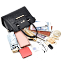 Miniatyrbillede 9 af 11: Kvinders Crossbody-tasker i læder Classic Tote Daily Portable Svart 27x13x21cm/10.63x5.12x8.27"