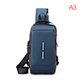 Pikkukuva 1 / 5: Herr Multifunktion Stöldskydd USB Axelväska Crossbody Bag Tra A3