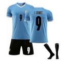 Miniatyrbild 1 av 2: 2022 Ny fotbollströja för barn 9# L.suarez 21# E.cavani Modeshorts Fotbollströjor Kostym Skyddsstrumpor/ set 9 Bule 26
