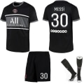 Miniatyrbilde 1 av 2: Fotballsett Fotballdrakt Trenings-T-skjortedrakt 21/22 Ny sesong Par 21 22 PSG Messi 30 Kids 20(110-120)