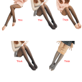 Pikkukuva 3 / 5: Naisten Lämpimät Leggingsit Elastiset Paksut Push Up Pants Vapaa-aika Ohut Black Half Foot Thin