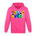 Miniatyrbild 3 av 4: Pojkar Flickor ROBLOX Rainbow friends Hoodie Pullover Jumper Present Rose red 140cm