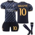 23-24 Real Madrid Bortefotballdrakt for barn nr. 10 Mbappé W 10-11years
