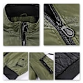 Miniatyrbillede 2 af 2: Herre ensfarvede tyk varm casual style bomberjakke Black M