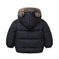 Miniatyrbillede 2 af 5: Baby vinter tyk varm jakke sherpa fleece hættefrakke black 100cm