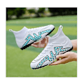Miniatyrbillede 2 af 5: Herre fodboldsko Voksen børn ydersål skridsikre unisex sneakers White2 42