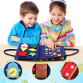 Miniatyrbilde 4 av 7: Montessori Toys Busy Board for småbarn 3-6 år, sanseleker