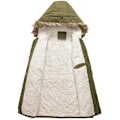 Miniatyrbillede 2 af 3: Herre Vinter quiltet polstret Parka Hættejakke Outwear tyk fleece hættetrøjejakke Army Green M