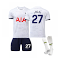 Pikkukuva 1 / 2: 23/24 Tottenham Stadium Koti Lasten Jalkapallopaita Setti Sukkien Kanssa 27 LUCAS 27 LUCAS children' sizes24