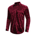 Miniatyrbild 1 av 5: Långärmade för män printed Casual Button Down-skjortor red M