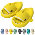 Miniatyrbild 2 av 10: Haj Tofflor Badtofflor EVA Shark Tofflor Barn Dam Herr Mjuka Foppatofflor Sandaler Innetofflor Violet 23-23.5cm